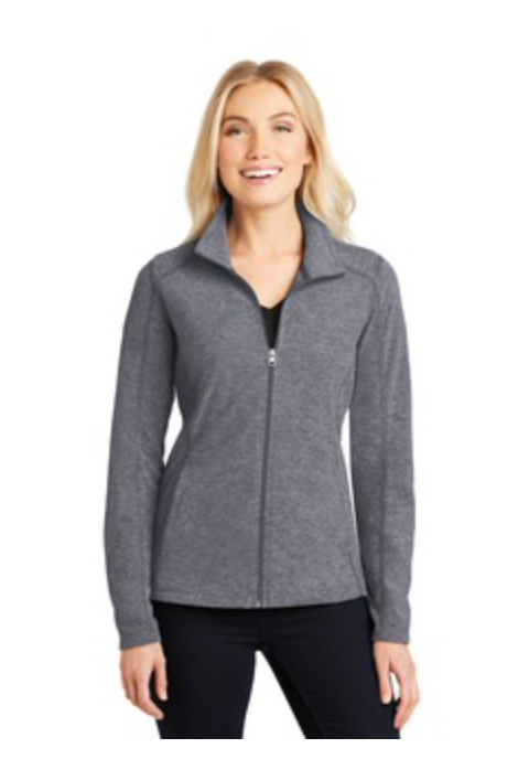 Port Authority Micro-fleece Jacket in True Navy Heather Main Image